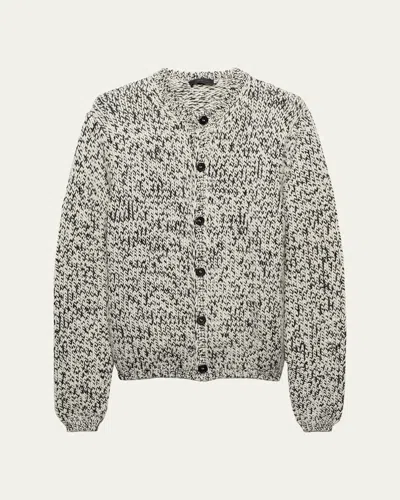PRADA MEN'S MELANGE WOOL KNIT CARDIGAN