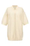 Prada Men Mesh Knit Shirt In White