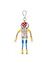 Prada Metal Robot Bag Charm In Multi