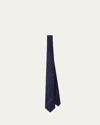 Prada Men's Micro-fantasia Silk Tie In Blue