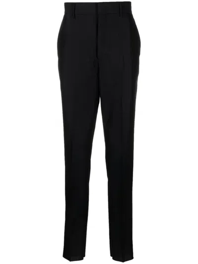Prada Pleat-detail Tailored Trousers In Schwarz
