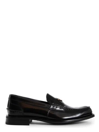 Prada Men's Mocassini Spazzolato Loafer In Black