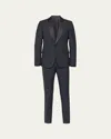 Prada Men's Mohair-wool Smoking Suit In Blue