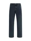 Prada Cotton Jeans With Iconic Back Pockets And Belt Loops In Blue