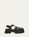 Prada Rubber Sandals In Nero