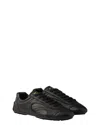 Prada Montecarlo Re-edition 2005 Antiqued Nappa Leather Sneakers In Black