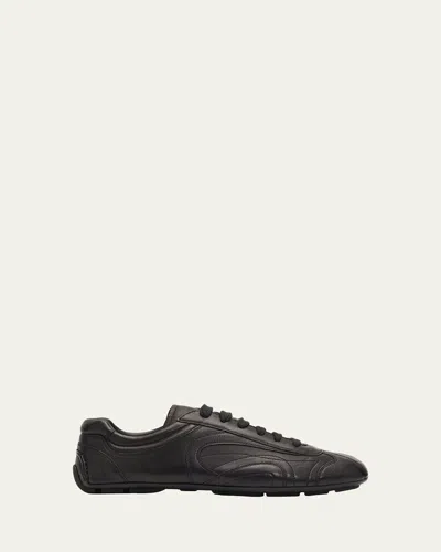 Prada Black Suede And Re Nylon Montecarlo Re Edition 2005 Sneakers In Multi