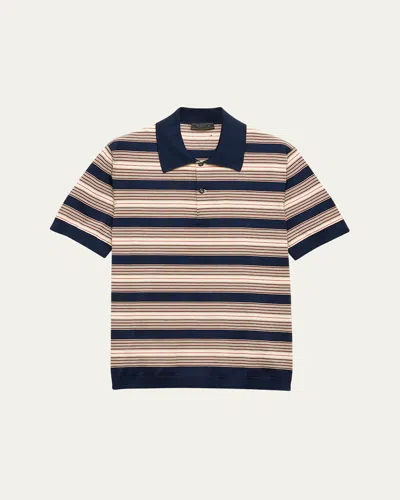 Prada Striped Cotton Polo Shirt