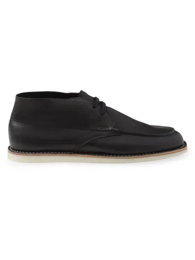 Prada Men's Nappa Leather Chukka Boots In Black