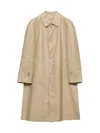 Prada Nappa Leather Coat In Neutral