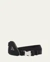 Prada Men's Nastro Nylon Belt W/ Zip Pouch