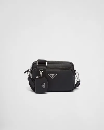 Prada Men's Nero Calf Leather Messenger Bag For Ss24 In Black