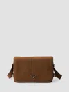 Prada Nubuck Leather Shoulder Bag In Purple