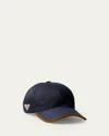 Prada Men's Nylon And Suede Baseball Cap