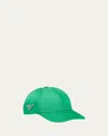 Prada Men's Nylon Baseball Hat In Menta