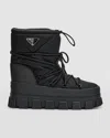 Prada Men's Nylon Gabardine Apres Ski Boots In Black