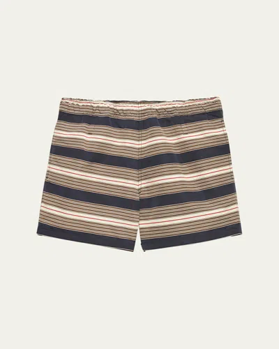 Prada Men's Nylon Stripe Swim Trunks