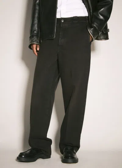 Prada Men Over Dyed Jeans In Brown