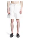 Prada Denim Trousers With Back And Cargo Pockets In White