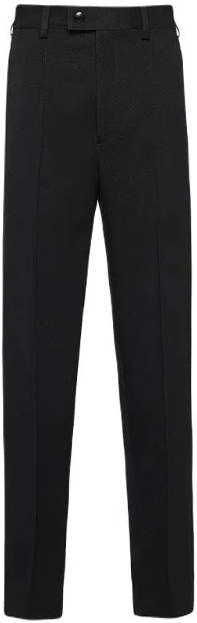 Prada Men's Pantalone Gabardine In Nero