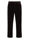 Prada Mid-rise Tapered Denim Jeans In Darkbrown