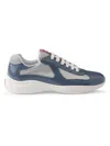 Prada Blue Calf Leather Bos Taurus Athletic Sneakers