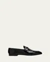 Prada Versatile Round Toe Suede Loafers In Black