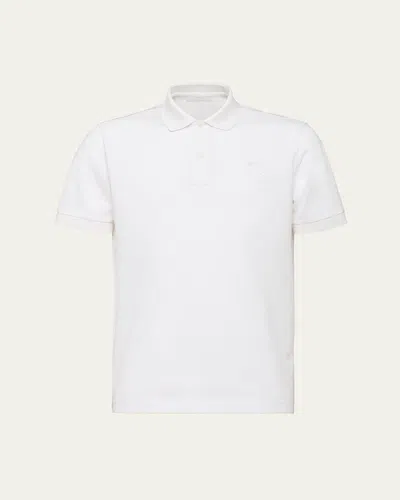 PRADA MEN'S PIQUE POLO SHIRT