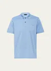 Prada Logoed Polo Shirt In Blue