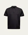 Prada Logoed Polo Shirt In Nero