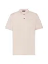Prada Men's Piqué Polo Shirt In Pink