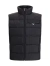 Prada Re-nylon Padded Bodywarmer In Black