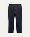 Prada Cotton Trousers In Blue