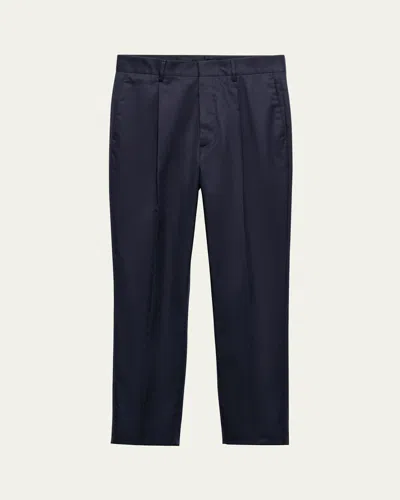 PRADA MEN'S PLEATED TWILL PANTS