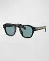 PRADA MEN'S POLARIZED ACETATE ROUND SUNGLASSES