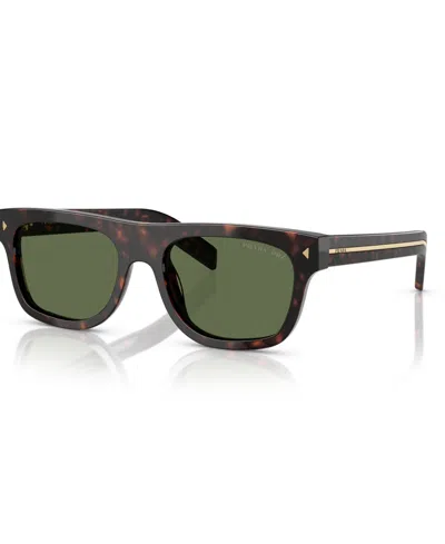 Prada 55mm Polarized Pillow Sunglasses In Green