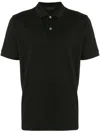 Prada Logo Patch Polo Shirt In Nero