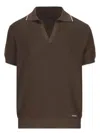 Prada Men's Polo T-shirt In Brown