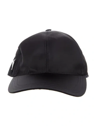 Pre-owned Prada Men's Polyamide Baseball Hat In Black
