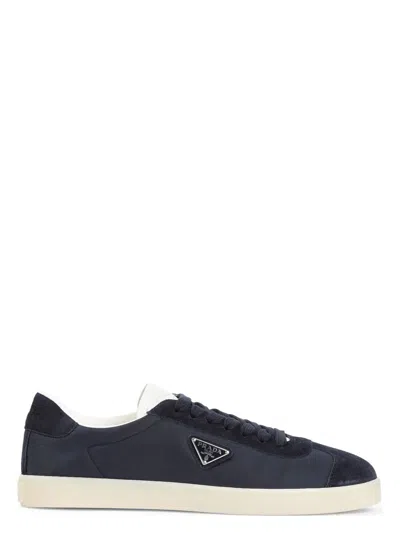Prada Men's Polyamide Sneakers In Blue