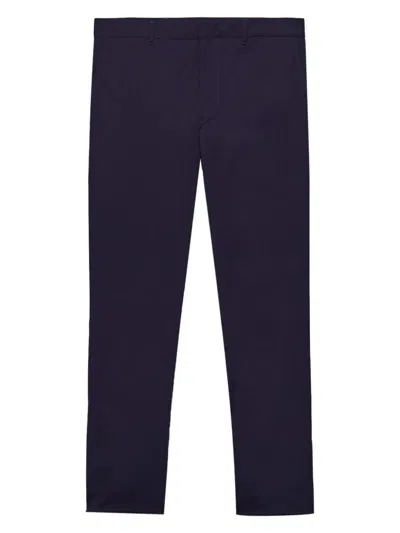 PRADA MEN'S POPLIN COTTON TROUSERS