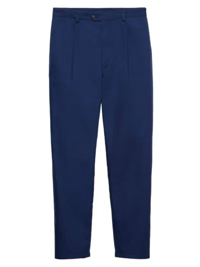 Prada Men's Poplin Pants In Blue