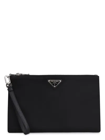 Prada Men's Pouch Small Re-nylon In Black