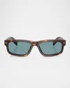 Prada Men's Polarized Sunglasses Pr B11sf In Green Tort