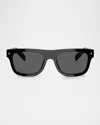 Prada Pantos Acetate Sunglasses With Unique Temple Design In Black