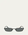 Prada 54mm Rectangular Sunglasses In Black