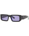 Prada Eyewear Rectangular Frame Sunglasses In Black