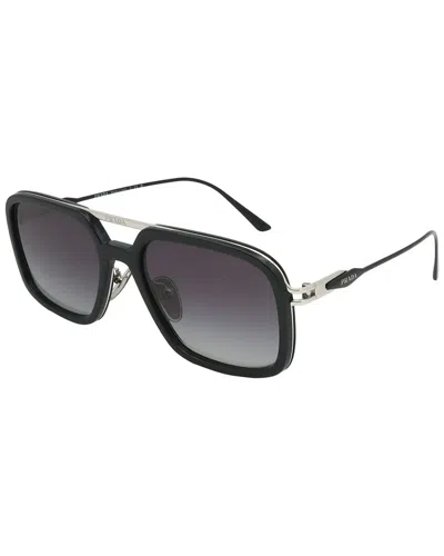 Prada Men's Pr57zs 55mm Sunglasses In Black