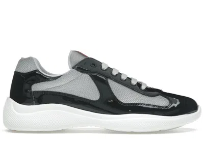 Pre-owned Prada Men's  America's Cup Sneakers In Anthracite Gray/silver