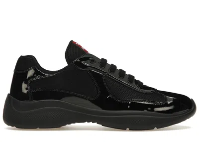 Pre-owned Prada Men's  America's Cup Sneakers In Black